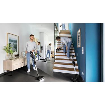 Bosch BBS711W stav støvsuger & elektrisk kost 2-i-1 stangstøvsuger Batteri Dry Hygiejnefilter Poseløs 0,3 L Hvid