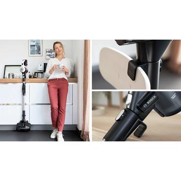 Bosch BBS711W stav støvsuger & elektrisk kost 2-i-1 stangstøvsuger Batteri Dry Hygiejnefilter Poseløs 0,3 L Hvid