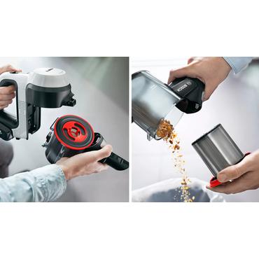 Bosch BBS711W stav støvsuger & elektrisk kost 2-i-1 stangstøvsuger Batteri Dry Hygiejnefilter Poseløs 0,3 L Hvid
