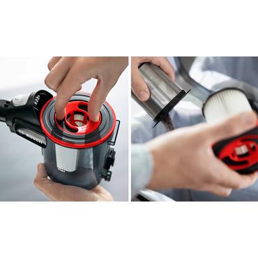 Bosch BBS711W stav støvsuger & elektrisk kost 2-i-1 stangstøvsuger Batteri Dry Hygiejnefilter Poseløs 0,3 L Hvid