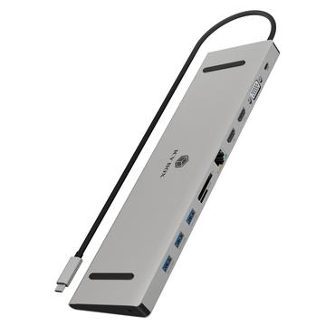 ICY BOX IB-DK2106a-CPD - dockingstation - USB-C / Thunderbolt 3 - 2 x HDMI, VGA - 1GbE