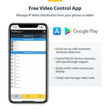 StarTech.com 4K HDMI &ouml;ver IP-mottagare f&ouml;r ST12MHDLAN4K - f&ouml;rl&auml;ngd r&auml;ckvidd f&ouml;r audio/video - 1GbE, HDMI