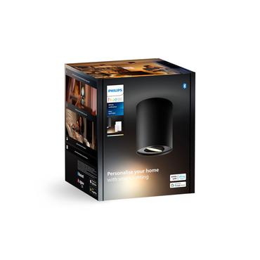 Philips Hue White Amb. Pillar Spot 1 flg. schwarz 350lm inkl. Dimmschalter