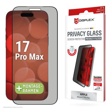 DISPLEX Privacy Panzerglas für iPhone 17 Pro Max