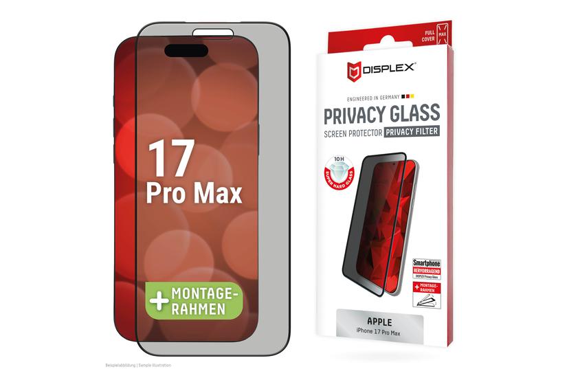 DISPLEX Privacy Panzerglas für iPhone 17 Pro Max