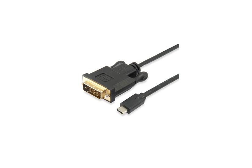 Equip 133468 videokabel adapter 1,8 m USB Type-C DVI-D Sort