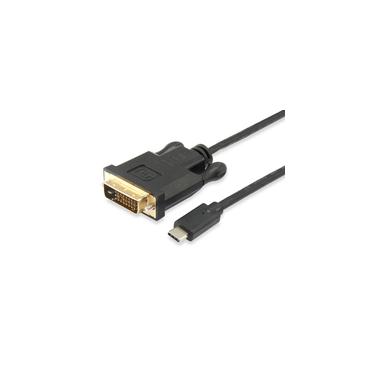 Equip 133468 videokabel adapter 1,8 m USB Type-C DVI-D Sort