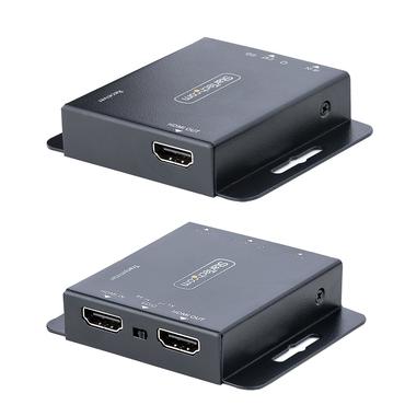 StarTech.com HDMI Extender over CAT6/CAT5, 4K 30Hz/130ft (40m) or 1080p 60Hz/230ft (70m) Video Extender, 4K HDMI over Ethernet Extender, PoC HDMI Transmitter and Receiver Kit, IR Extension - Local Video Output - f&ouml;rl&auml;ngd r&auml;ckvidd f&ouml;r audio/video - HDMI