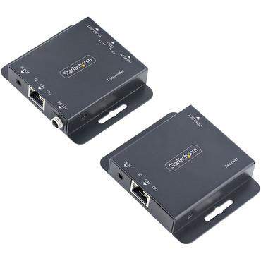 StarTech.com HDMI Extender over CAT6/CAT5, 4K 30Hz/130ft (40m) or 1080p 60Hz/230ft (70m) Video Extender, 4K HDMI over Ethernet Extender, PoC HDMI Transmitter and Receiver Kit, IR Extension - Local Video Output - f&ouml;rl&auml;ngd r&auml;ckvidd f&ouml;r audio/video - HDMI