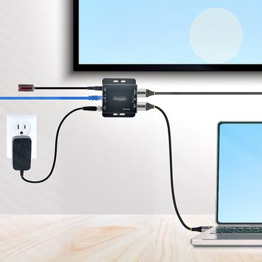 StarTech.com HDMI Extender over CAT6/CAT5, 4K 30Hz/130ft (40m) or 1080p 60Hz/230ft (70m) Video Extender, 4K HDMI over Ethernet Extender, PoC HDMI Transmitter and Receiver Kit, IR Extension - Local Video Output - f&ouml;rl&auml;ngd r&auml;ckvidd f&ouml;r audio/video - HDMI