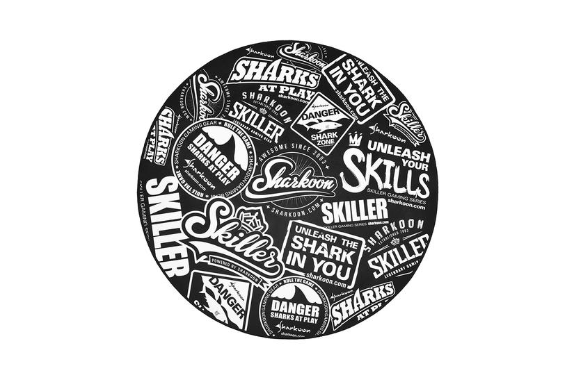 Sharkoon SKILLER SFM10 - stolmatta - rund - 120 cm - svart, vit