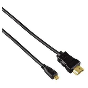 Hama HDMI 0.5m HDMI-kabel 0,5 m HDMI Type A (Standard) HDMI Type D (Micro) Sort