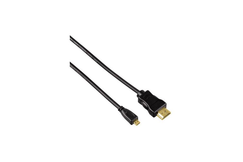 Hama HDMI 0.5m HDMI-kabel 0,5 m HDMI Type A (Standard) HDMI Type D (Micro) Sort
