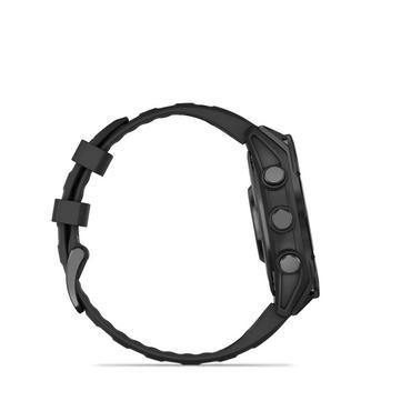 Garmin Fenix 8 - skiffergr&aring; - sportklocka med band - svart - 32 GB
