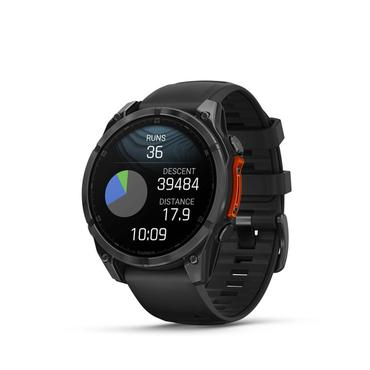 Garmin Fenix 8 - skiffergr&aring; - sportklocka med band - svart - 32 GB