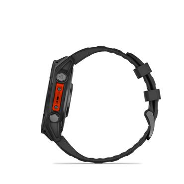 Garmin Fenix 8 - skiffergr&aring; - sportklocka med band - svart - 32 GB