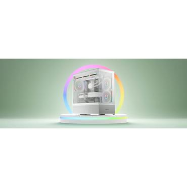 LC Power Chassi - Midi Tower - ATX, mATX, Mini-ITX - 140 mm - Härdat glas - Vit