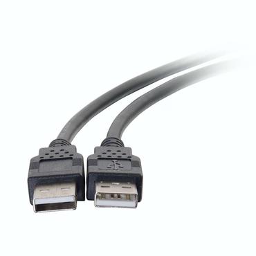 C2G 6.6ft USB Cable - USB A to USB A Cable - USB 2.0 - Black - M/M - USB-kabel - USB til USB - 2 m
