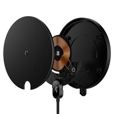 Baseus CCED000001 oplader til mobil enhed Hovedtelefoner, Smartphone Sort USB Trådløs opladning Indendørs