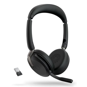 Jabra Evolve2 65 Flex UC Stereo - headset - med tr&aring;dl&ouml;s laddningsplatta