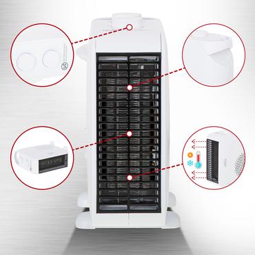 Adler AD 7725W varmeapparat Indend&oslash;rs Hvid 2000 W Bl&aelig;ser med elektrisk omr&aring;devarmer