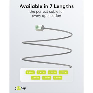 Goobay 74346 netværkskabel Grå 1 m Cat8.1 U/FTP (STP)