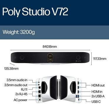 HP Poly Studio V72 USB Video Bar