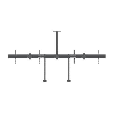 Multibrackets M Pro Series Side by Side with brackets konsol - fixerad - för 2 LCD-bildskärmar - svart