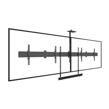 Multibrackets M Pro Series Side by Side with brackets konsol - fixerad - för 2 LCD-bildskärmar - svart