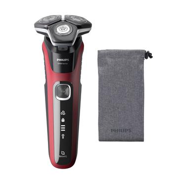 Philips SHAVER Series 5000 S5883/10 barbermaskine til ham Rotations shaver Trimmer Sort, R&oslash;d