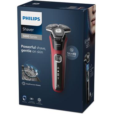 Philips SHAVER Series 5000 S5883/10 barbermaskine til ham Rotations shaver Trimmer Sort, R&oslash;d