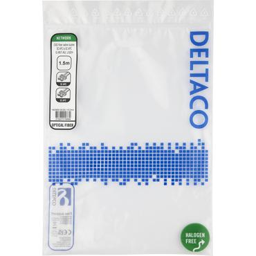 Deltaco OS2 Fiber cable, SC - SC, duplex, APC/APC, 1,5m