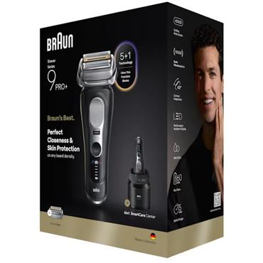 Braun Series 9 Pro+ 9660CC Folie shaver Trimmer Sort, Sølv