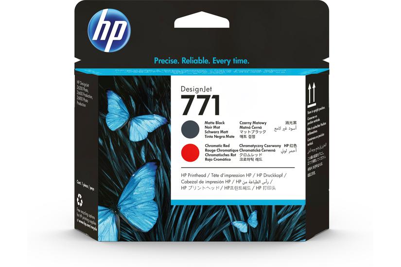 HP 771 - mattsvart, kromr&ouml;d - skrivhuvud