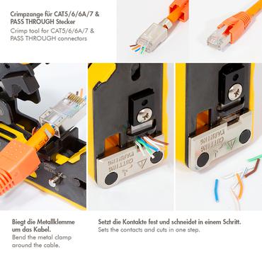 Crimp Tool Modular CAT5/6/7/PASS THROUGH