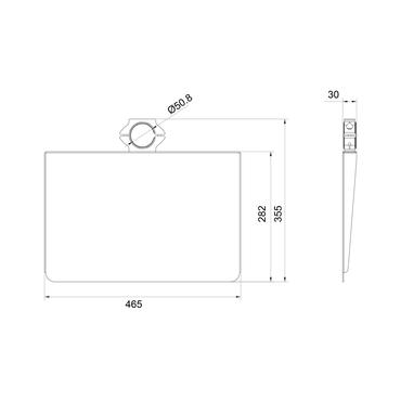 Multibrackets M Pro Series AV Shelf - monteringskomponent - för AV-system - svart