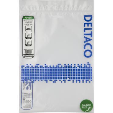 Deltaco OS2 Fiber cable, LC - LC, simplex, UPC/APC, 3,0m