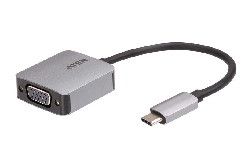 ATEN UC3002A-AT videokabel adapter USB Type-C VGA (D-Sub) Sort, Sølv