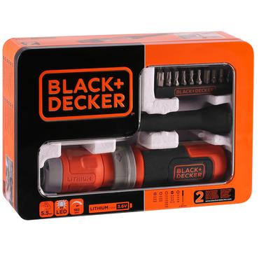 Black & Decker BCF603C-QW elektrisk skruetr&aelig;kker & slagbor 180 rpm Sort, Orange