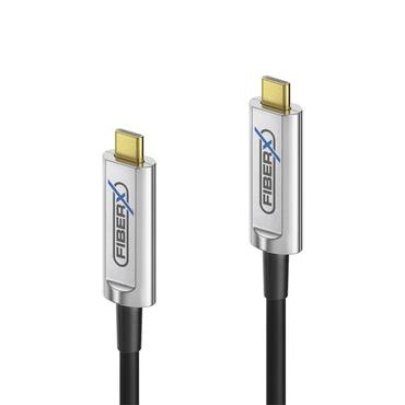 FiberX FX-I600-005 USB-kabel USB 3.2 Gen 1 (3.1 Gen 1) 5 m USB C Sort, S&oslash;lv