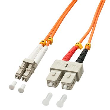 Lindy 1.0m OM2 LC - SC Duplex InfiniBand og fiberoptisk kabel 1 m Orange