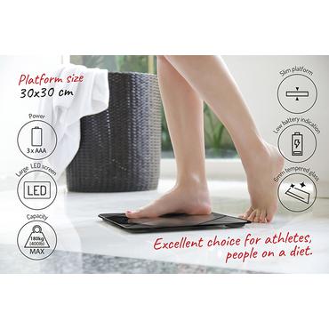 Adler AD 8169 badev&aelig;gt Rektandel Sort, Grafit Elektronisk personlig v&aelig;gt