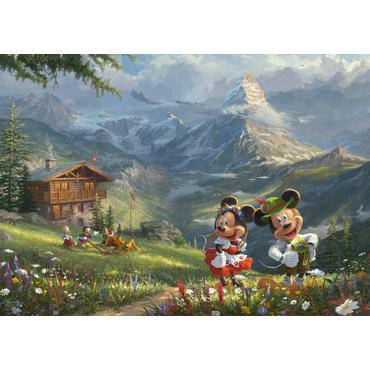 Schmidt Spiele Thomas Kinkade Studios: Disney Dreams Collections - Mickey & Minnie in den Alpen Puslespil 1000 stk Tegnefilm