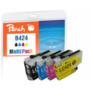 Peach PI500-389 bl&aelig;kpatron 4 stk Original Standard udbytte Sort, Bl&aring;, Magenta, Gul