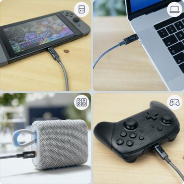ANSMANN USB-C -> USB-C S/S     120cm Ladekabel 140W anthrazit
