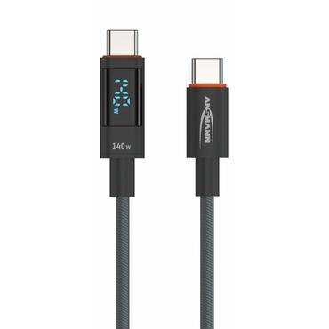 ANSMANN USB-C -> USB-C S/S     120cm Ladekabel 140W anthrazit
