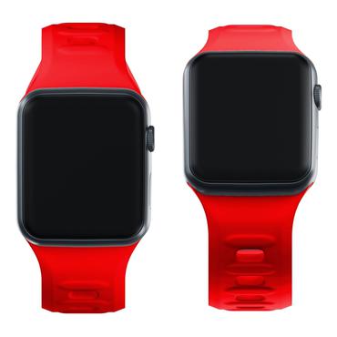 38/40/41 mm Red - 3mk Silicone Watch Strap for Apple