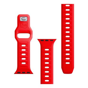 38/40/41 mm Red - 3mk Silicone Watch Strap for Apple