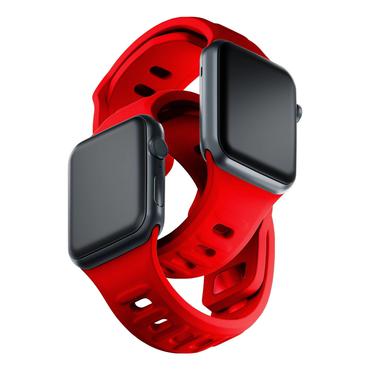 38/40/41 mm Red - 3mk Silicone Watch Strap for Apple