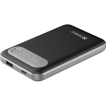 Sandberg 421-16 powerbank Lithium polymer (LiPo) 10000 mAh Aluminium, Sort